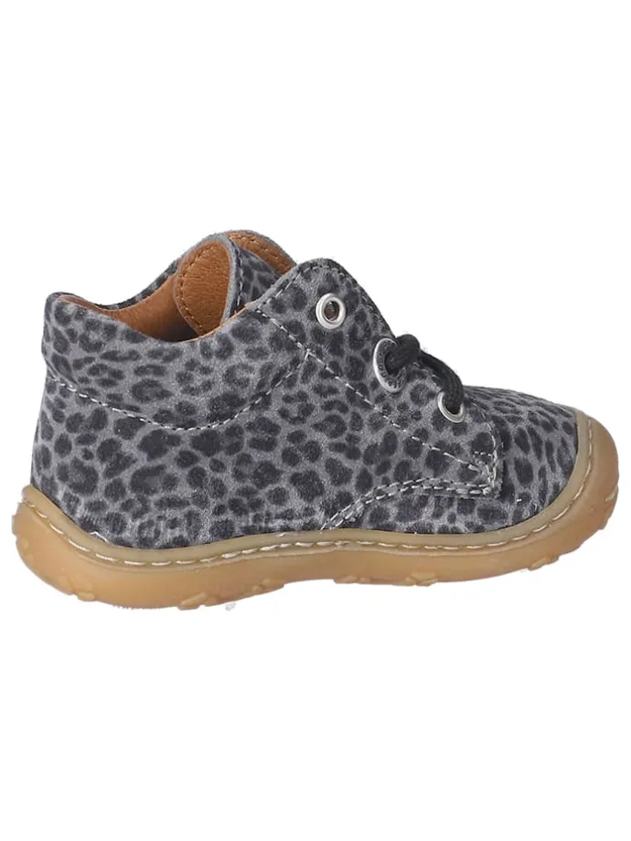 Leder-Lauflernschuhe "Dots" in Grau