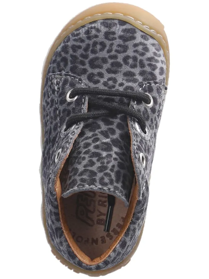 Leder-Lauflernschuhe "Dots" in Grau