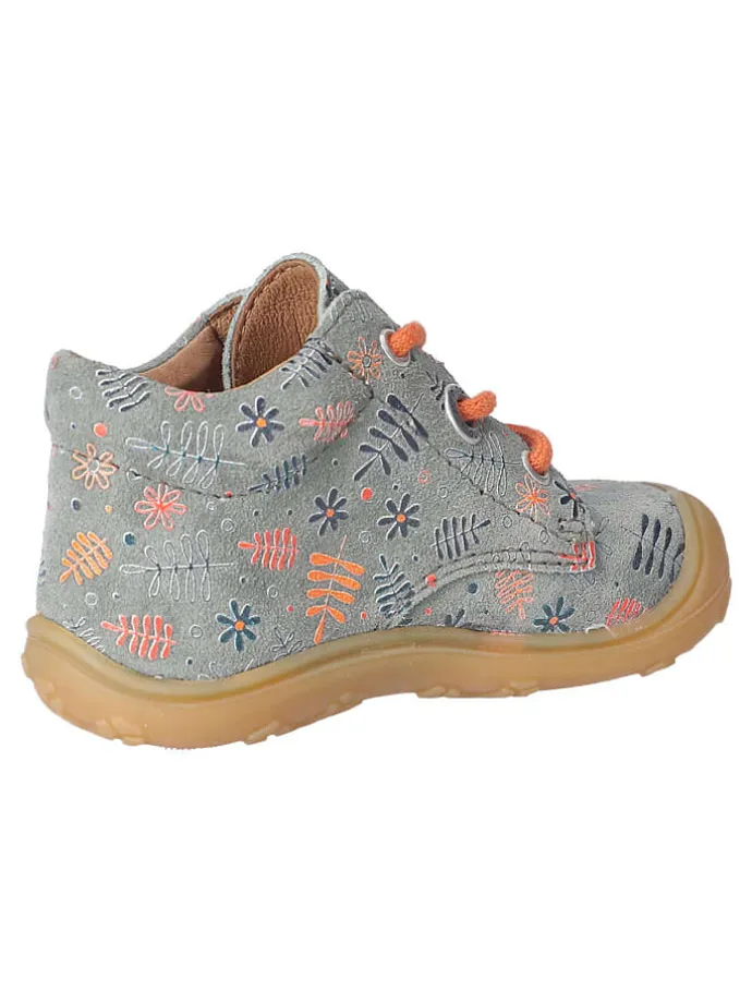 Leder-Lauflernschuhe "Dots" in Grau