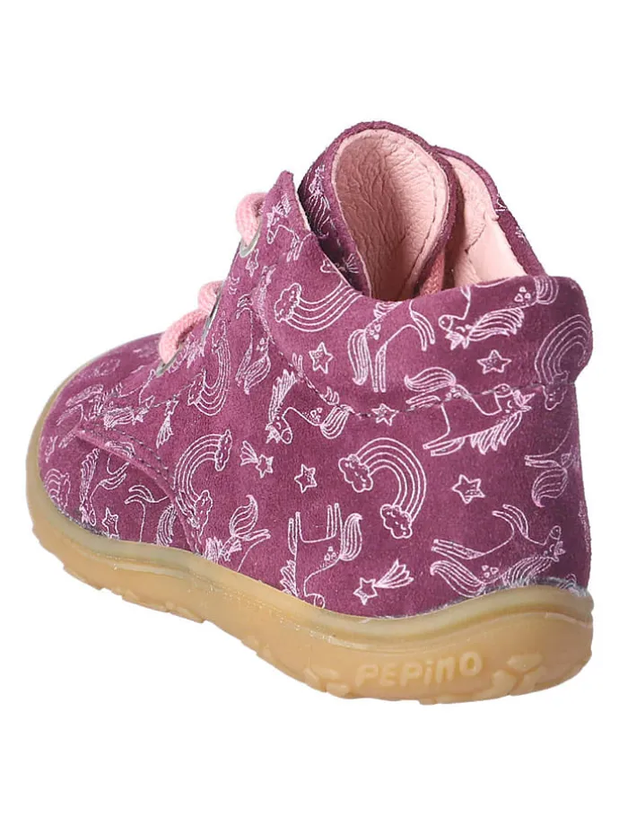 Leder-Lauflernschuhe "Dots" in Lila
