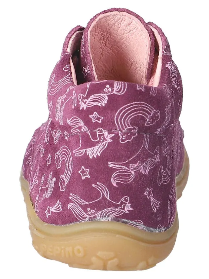 Leder-Lauflernschuhe "Dots" in Lila