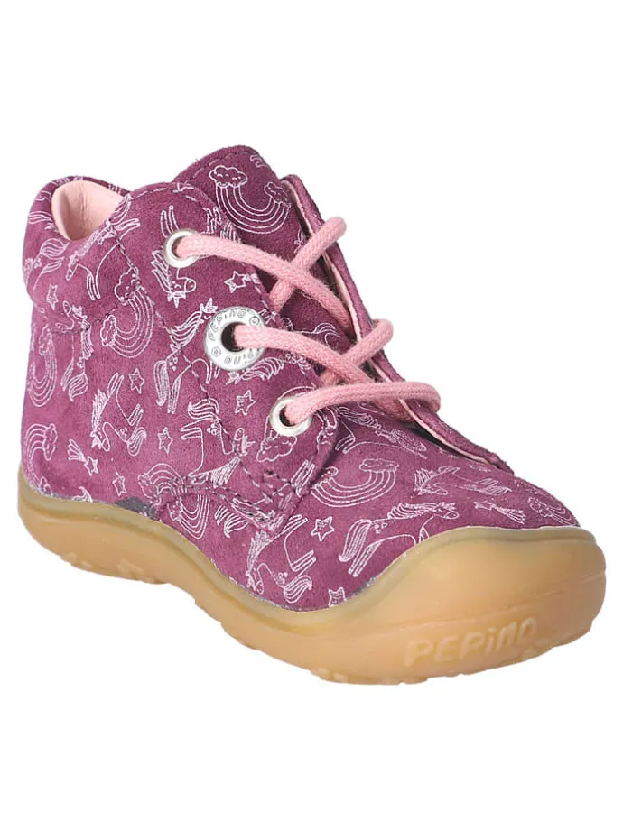 Leder-Lauflernschuhe "Dots" in Lila