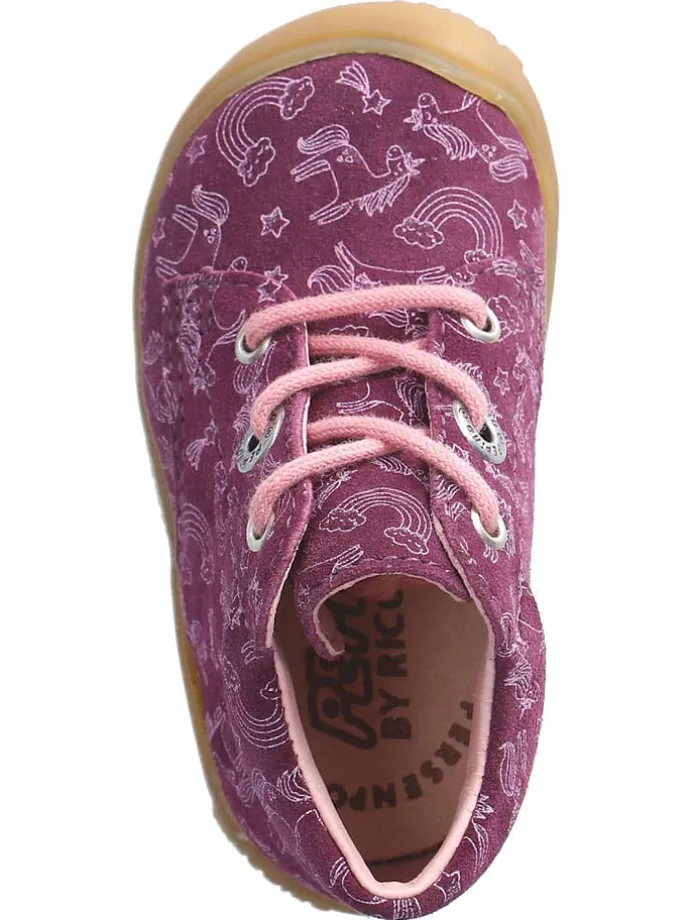 Leder-Lauflernschuhe "Dots" in Lila