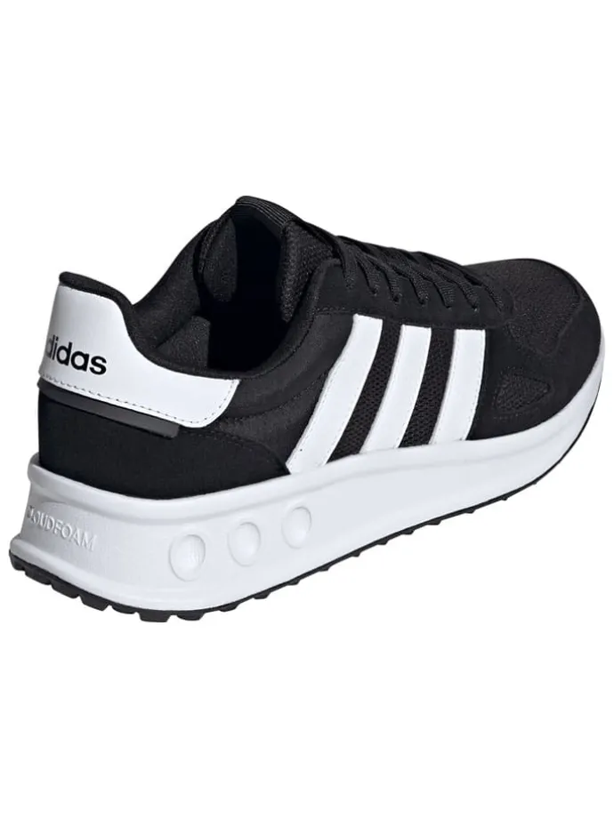Leder-Laufschuhe "Run 84" in Schwarz/ Weiß