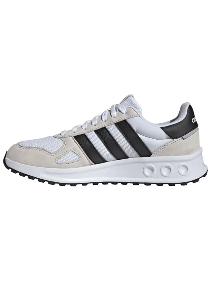 Leder-Laufschuhe "Run 84" in Weiß/ Schwarz/ Beige