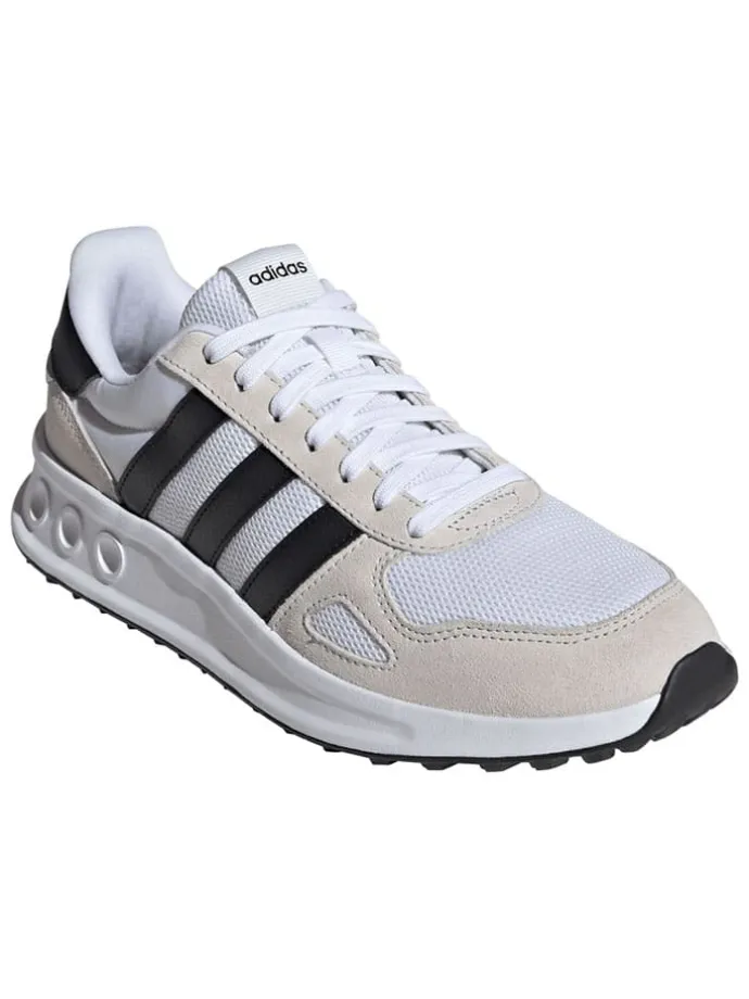 Leder-Laufschuhe "Run 84" in Weiß/ Schwarz/ Beige