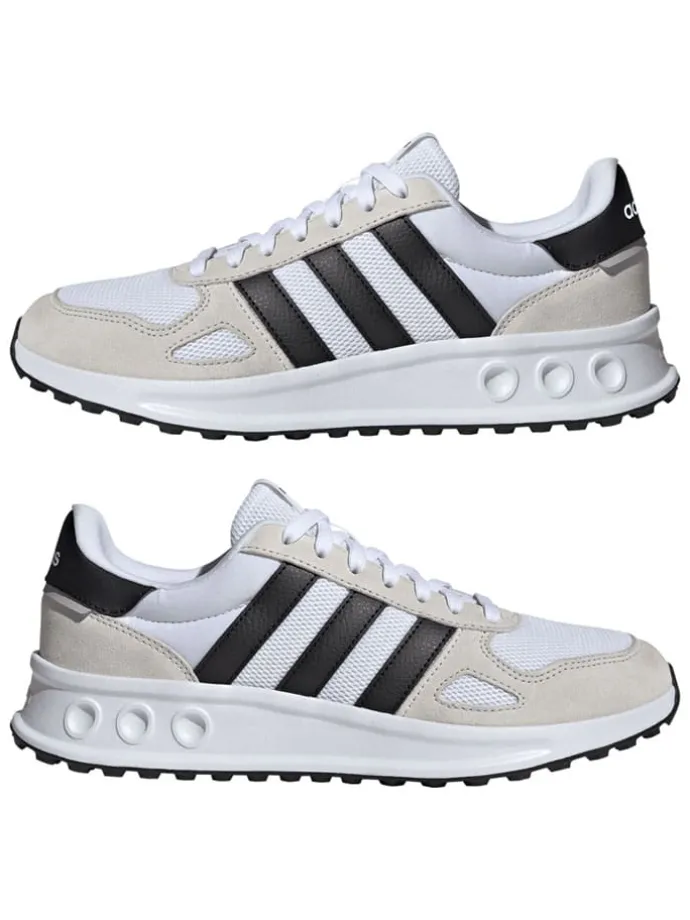 Leder-Laufschuhe "Run 84" in Weiß/ Schwarz/ Beige