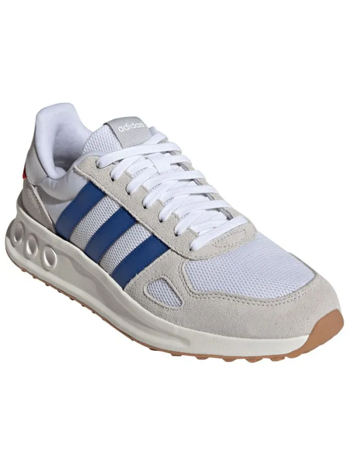 Leder-Laufschuhe "Run 84" in Weiß/ Blau/ Beige