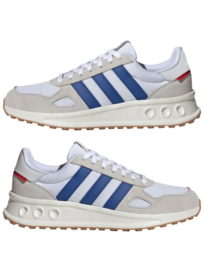 Leder-Laufschuhe "Run 84" in Weiß/ Blau/ Beige