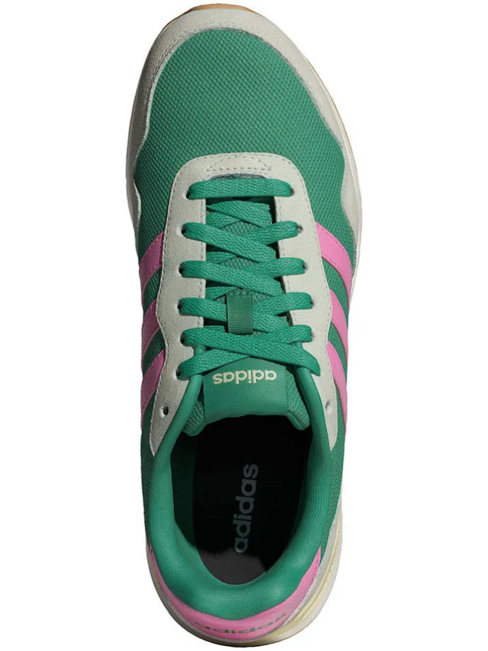 Leder-Laufschuhe "RUN 60s" in Grün/ Pink