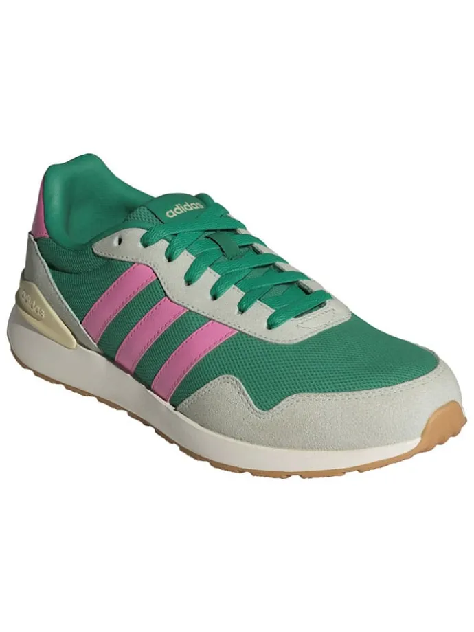 Leder-Laufschuhe "RUN 60s" in Grün/ Pink