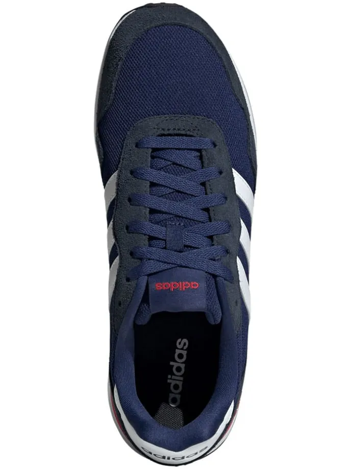 Leder-Laufschuhe "RUN 60s" in Dunkelblau/ Rot/ Weiß
