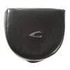 Leder-Münzetui "Vegas" in Schwarz - (B)8,5 x (H)8 x (T)1,5 cm