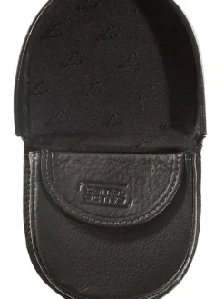 Leder-Münzetui "Vegas" in Schwarz - (B)8,5 x (H)8 x (T)1,5 cm