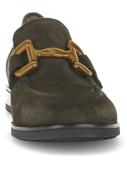 Leder-Mokassins in Khaki