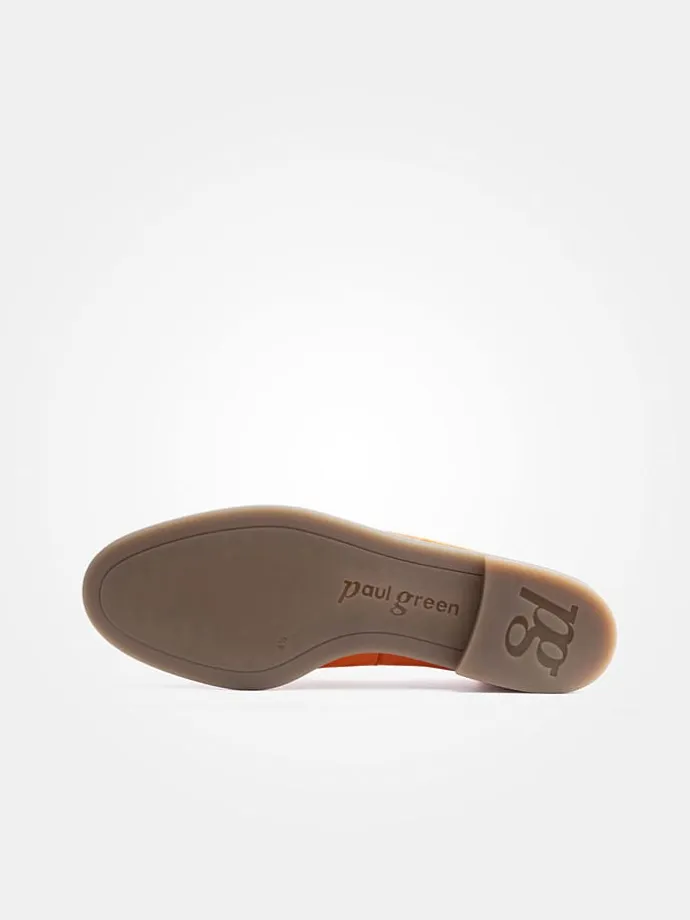 Leder-Mokassins in Orange