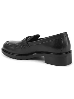 Leder-Mokassins in Schwarz