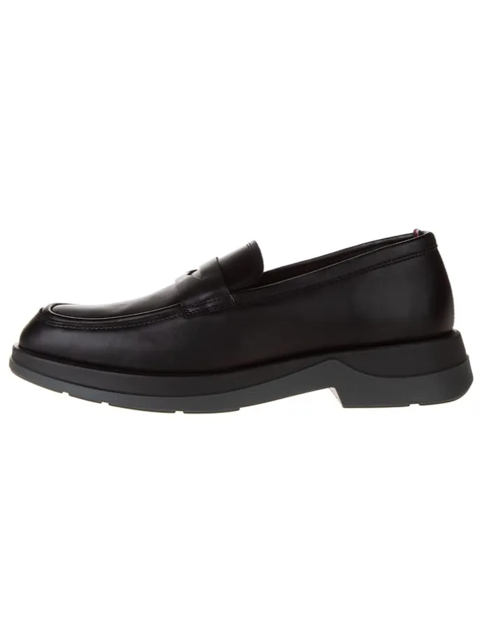 Leder-Mokassins in Schwarz