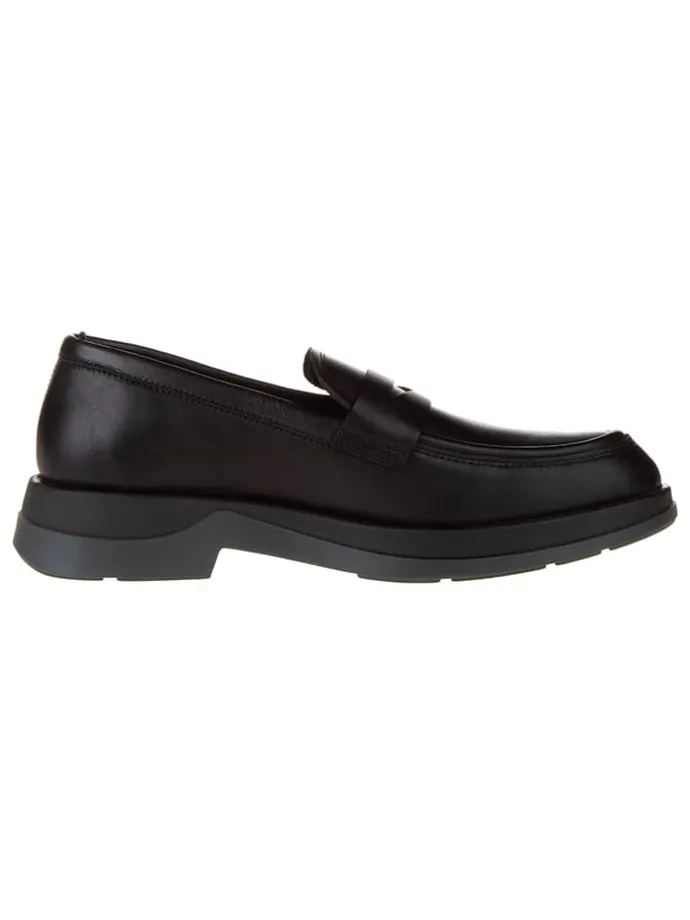 Leder-Mokassins in Schwarz