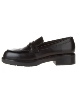 Leder-Mokassins in Schwarz