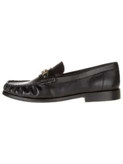Leder-Mokassins in Schwarz