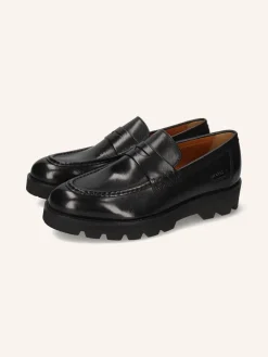 Leder-Mokassins "Jade 6" in Schwarz