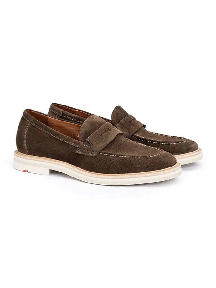 Leder-Mokassins "Justin" in Taupe