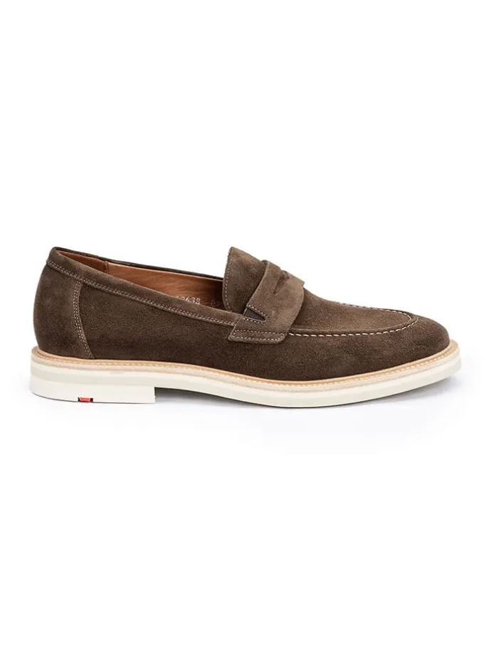 Leder-Mokassins "Justin" in Taupe