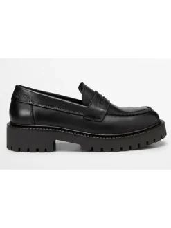 Leder-Mokassins "Phia" in Schwarz