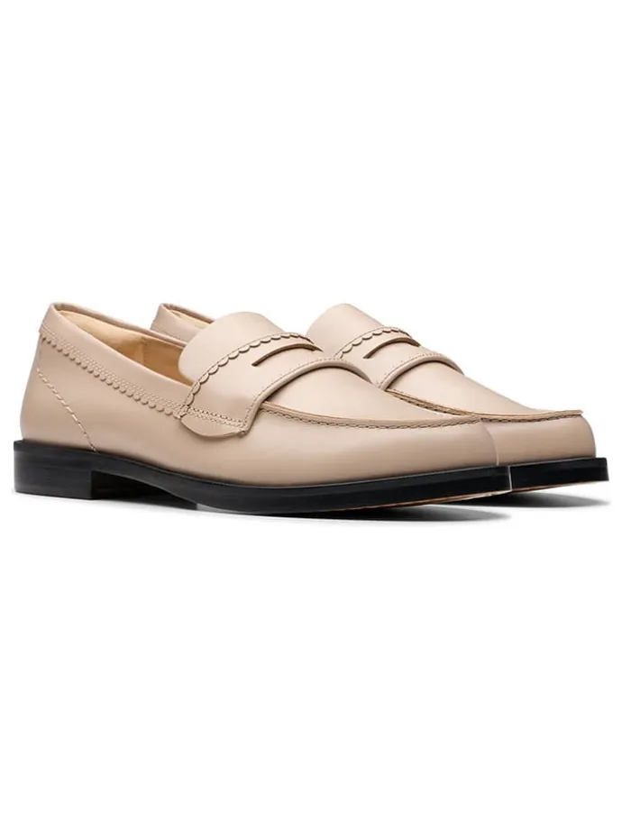 Leder-Mokassins "Straven Edge" in Beige