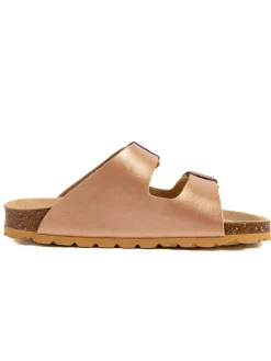 Leder-Pantoletten in Rosa