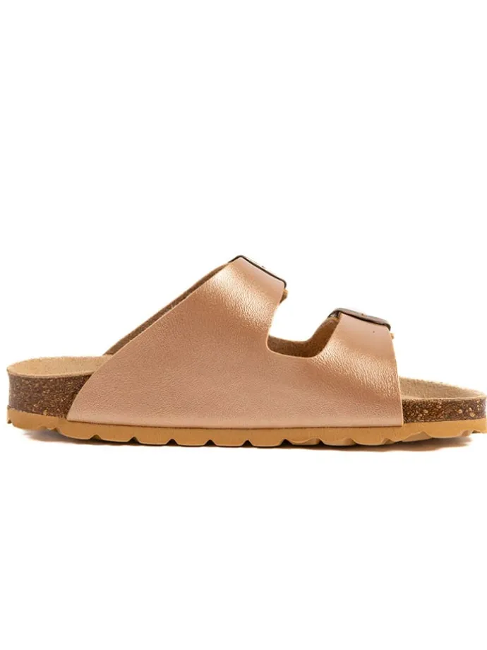 Leder-Pantoletten in Rosa