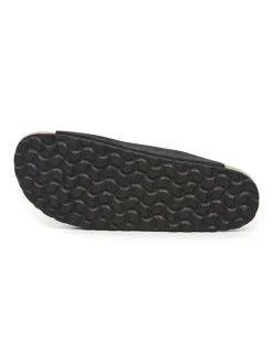 Leder-Pantoletten in Schwarz