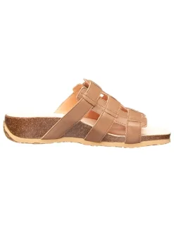 Leder-Pantoletten "Mizzi" in Beige