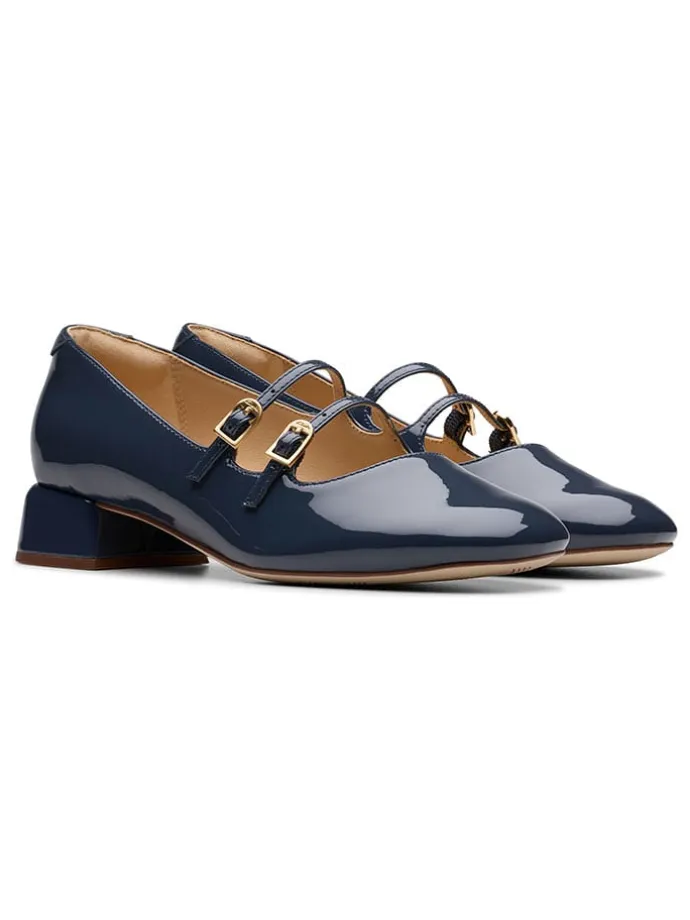 Leder-Pumps "Daiss 30 Shine" in Dunkelblau