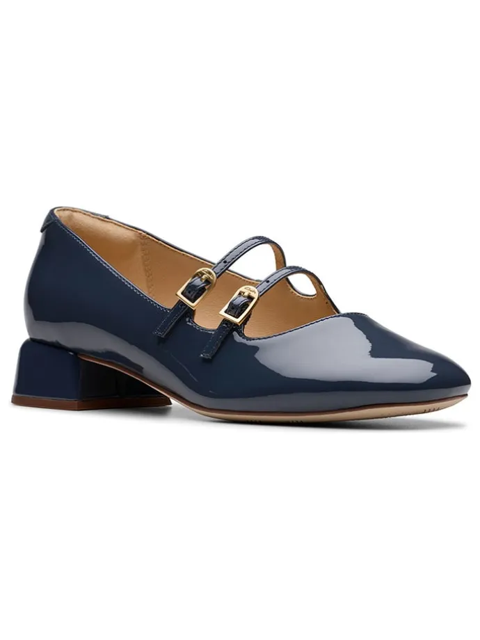 Leder-Pumps "Daiss 30 Shine" in Dunkelblau
