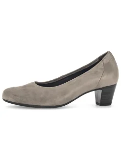 Leder-Pumps in Braun