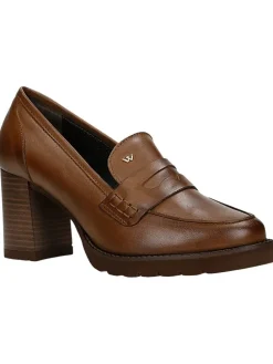 Leder-Pumps in Hellbraun