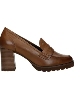 Leder-Pumps in Hellbraun