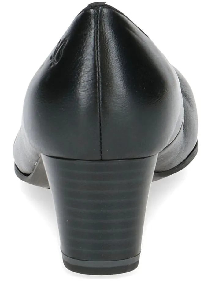 Leder-Pumps in Schwarz