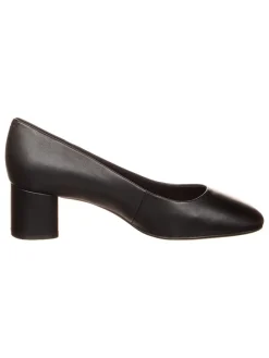 Leder-Pumps in Schwarz