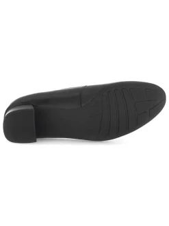 Leder-Pumps in Schwarz