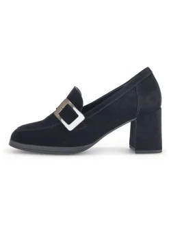 Leder-Pumps in Schwarz