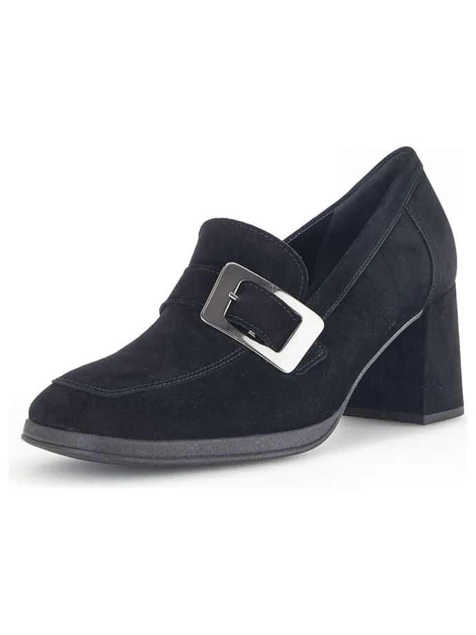 Leder-Pumps in Schwarz