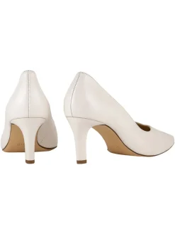 Leder-Pumps in Weiß