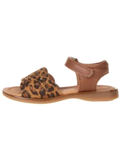 Leder-Sandalen in Braun