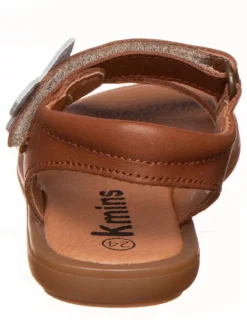 Leder-Sandalen in Braun