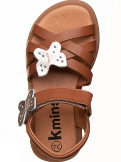 Leder-Sandalen in Braun