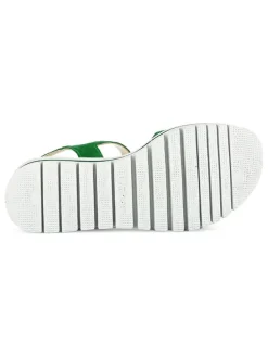 Leder-Sandalen in Grün