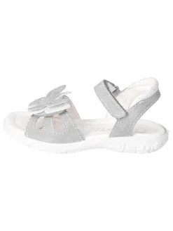 Leder-Sandalen "Kelebek" in Silber